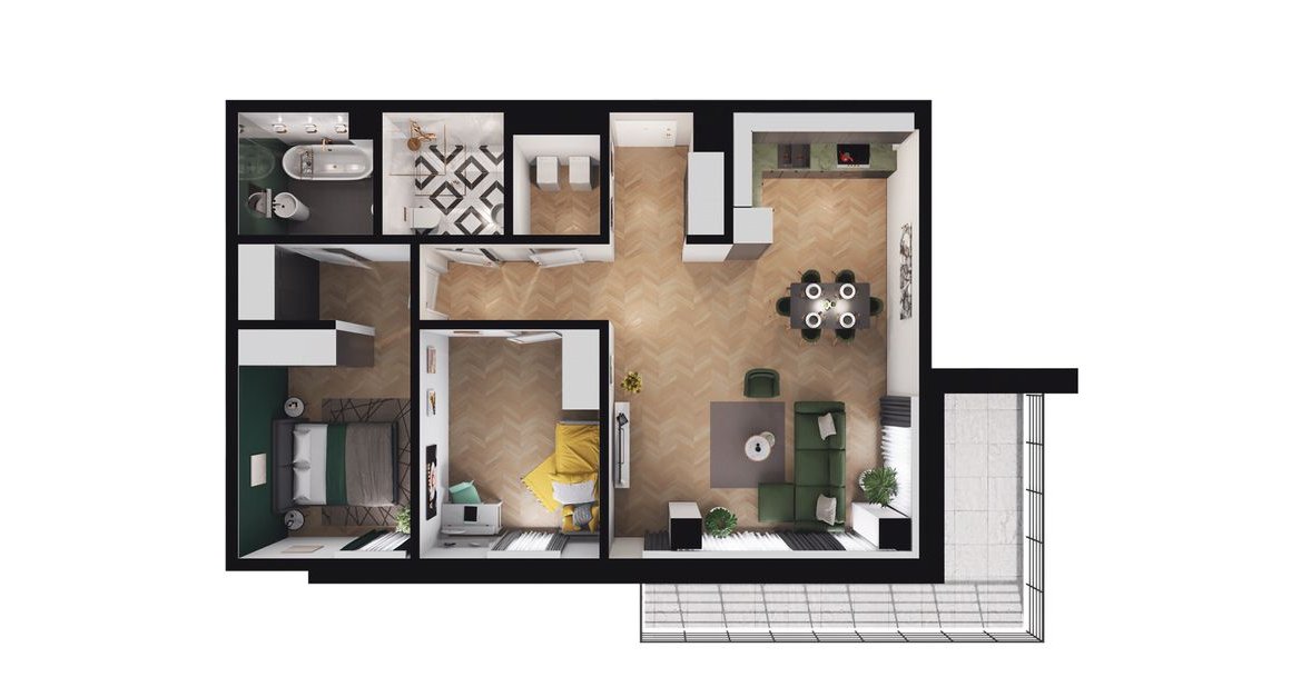 3-pokojowe mieszkanie 72m2 + balkon Bez Prowizji