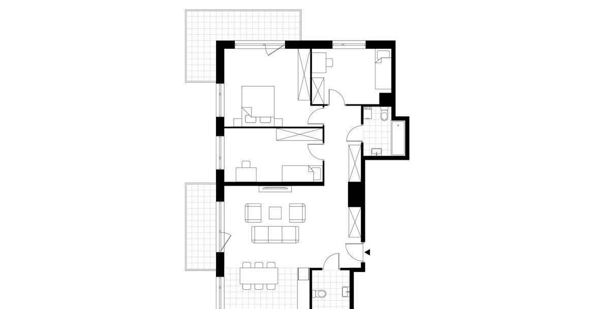 4-pokojowe mieszkanie 93m2 + 2 balkony