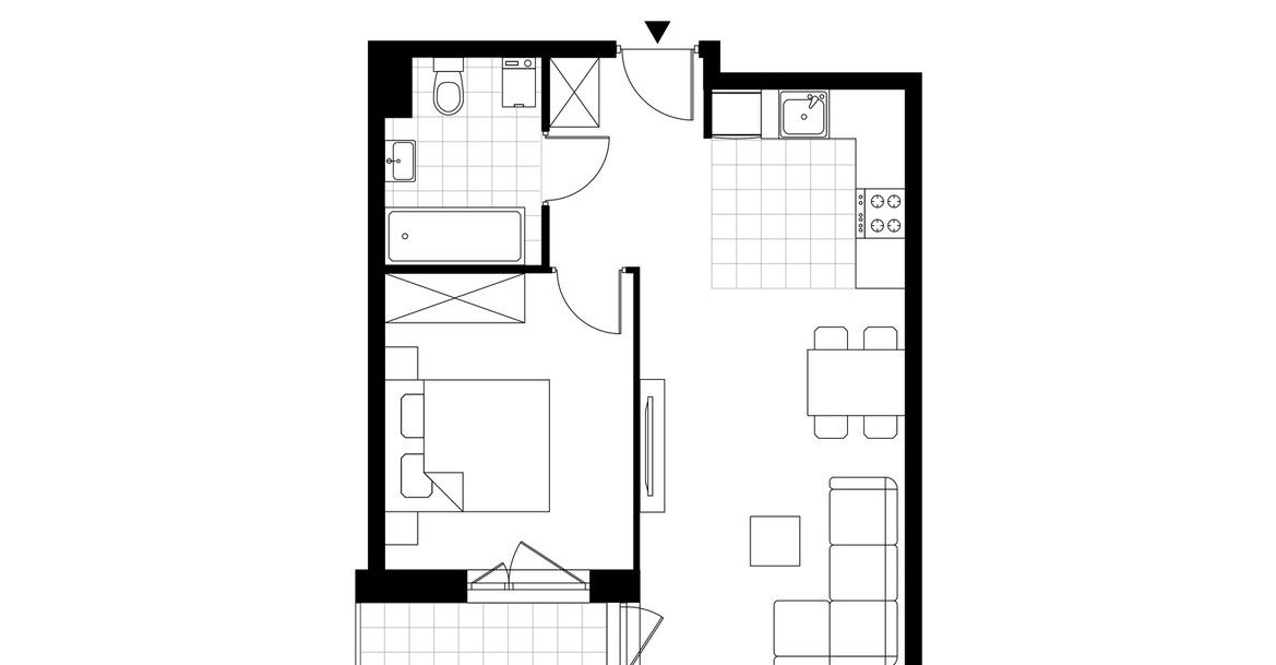 2-pokojowe mieszkanie 40m2 + loggia Bezpośrednio
