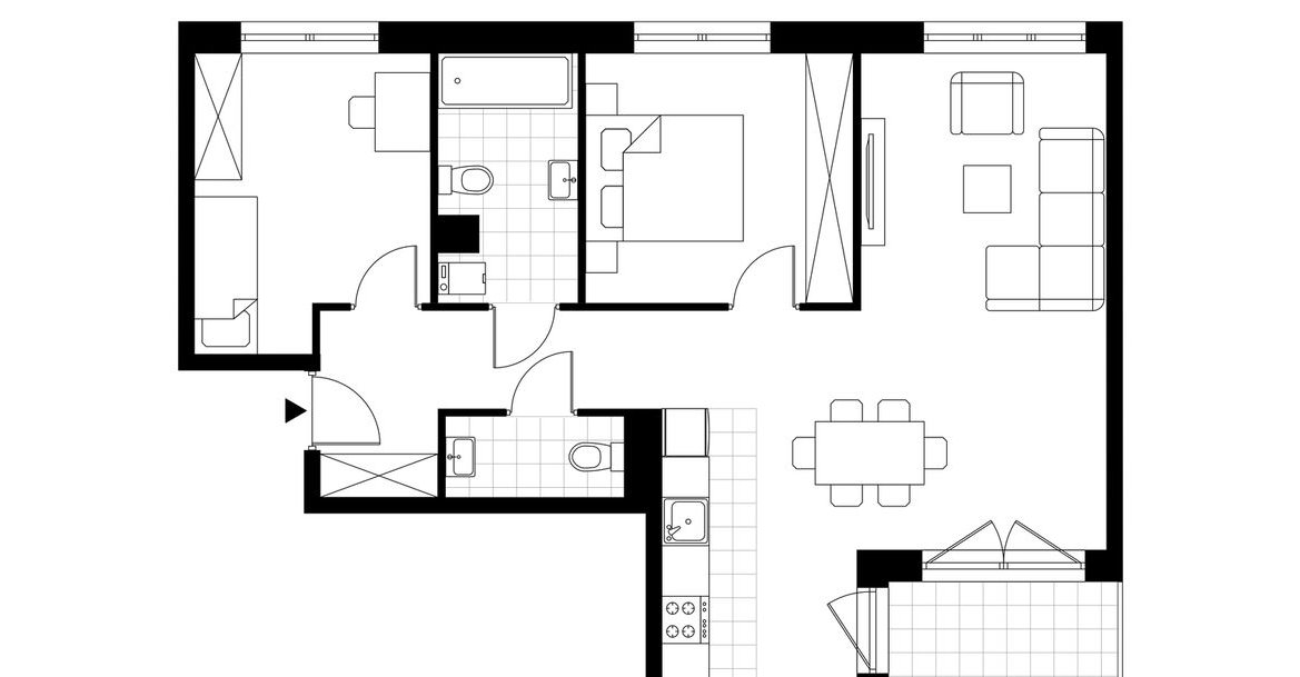 3-pokojowe mieszkanie 67m2 + loggia