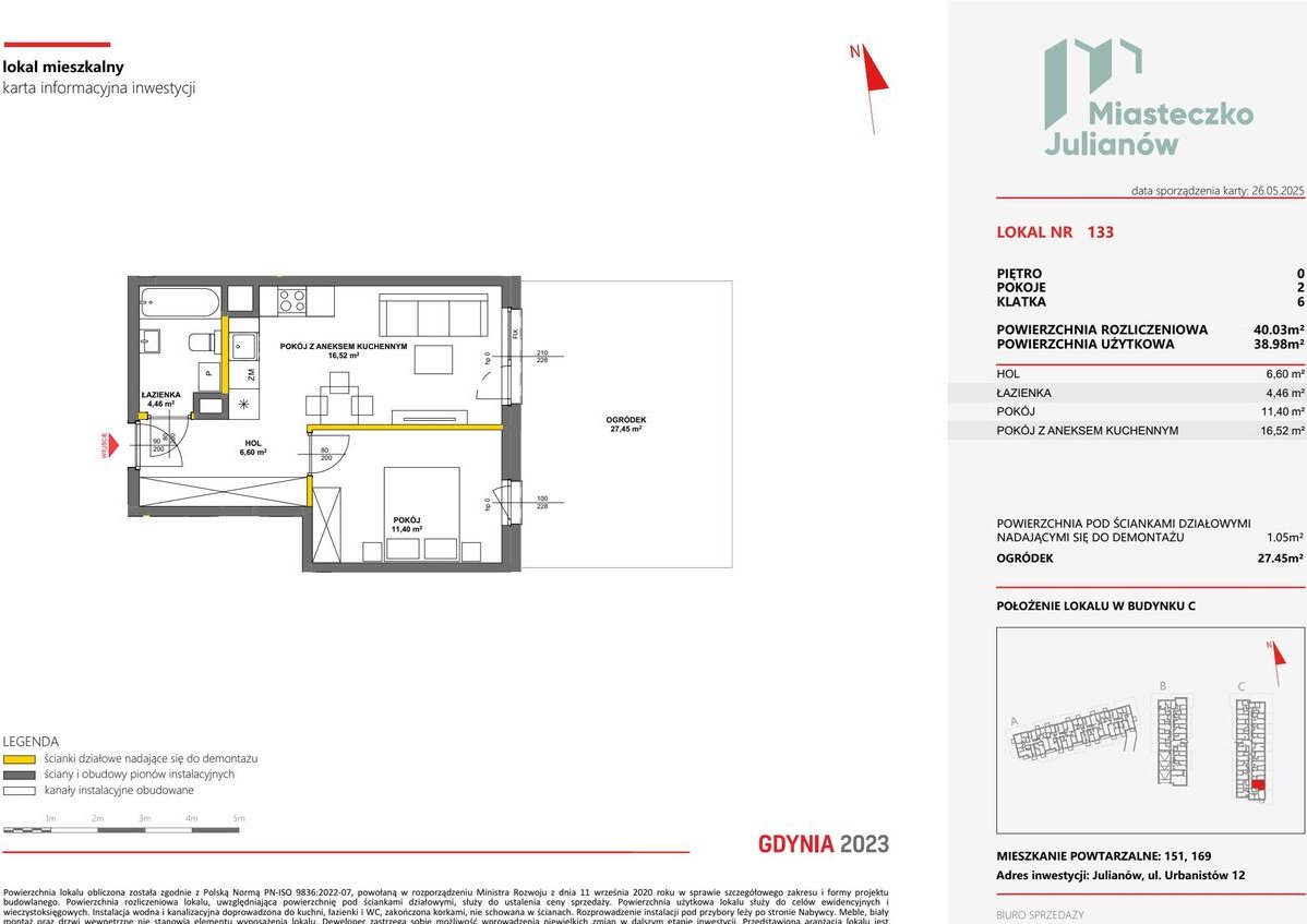 2-pokojowe mieszkanie 39m2 + ogródek Bez Prowizji