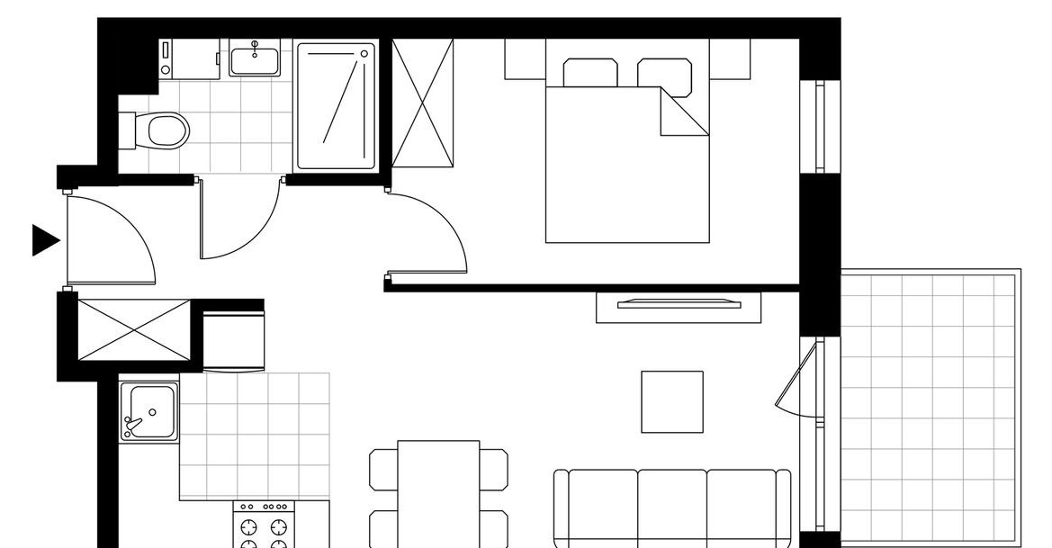2-pokojowe mieszkanie 39m2 + balkon Bez Prowizji