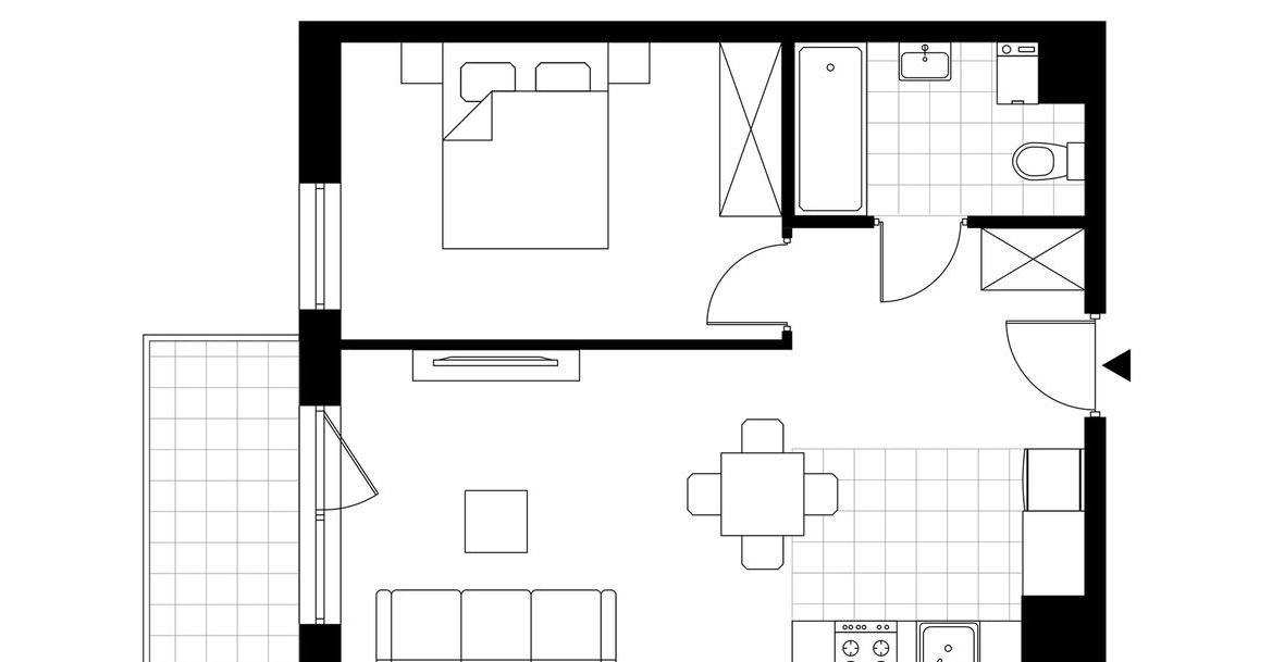 2-pokojowe mieszkanie 42m2 + balkon Bez Prowizji