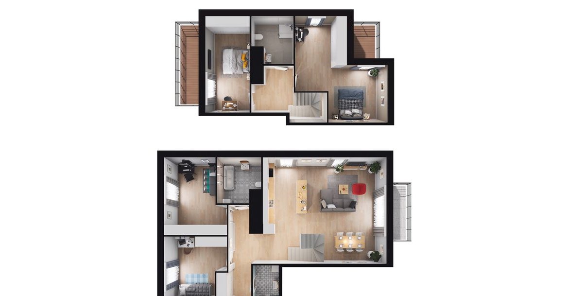 5-pokojowe mieszkanie 127m2 + 2 tarasy