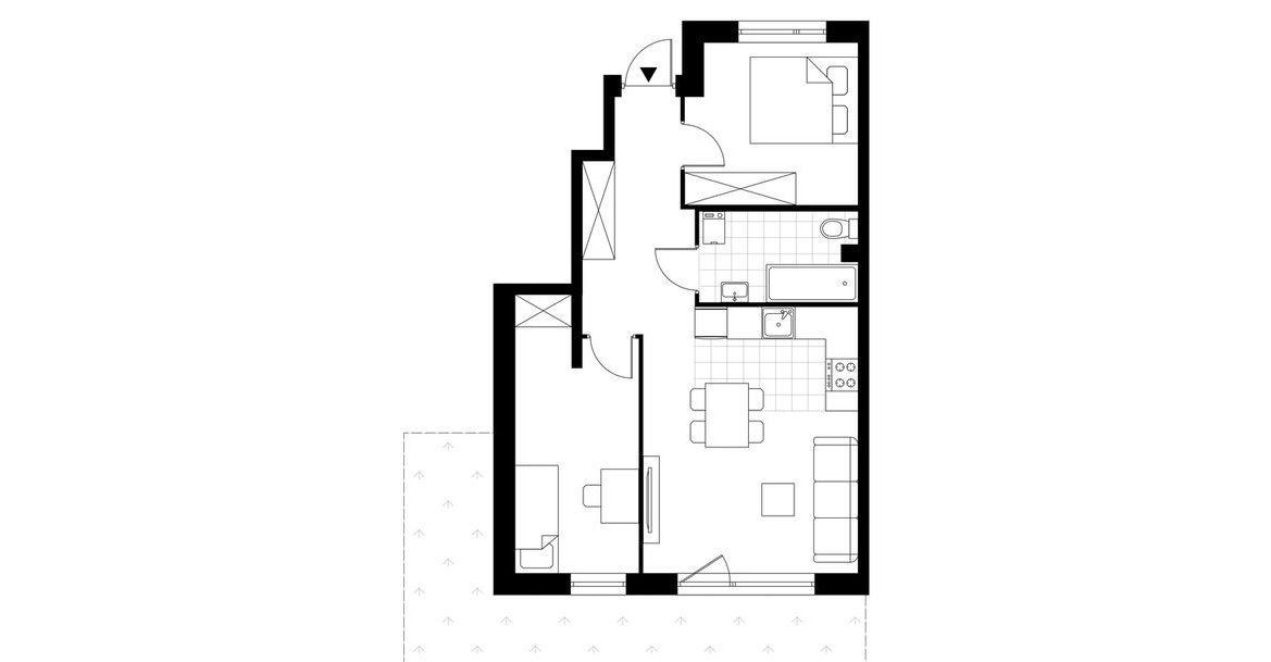 3-pokojowe mieszkanie 49m2 + ogródek Bez Prowizji