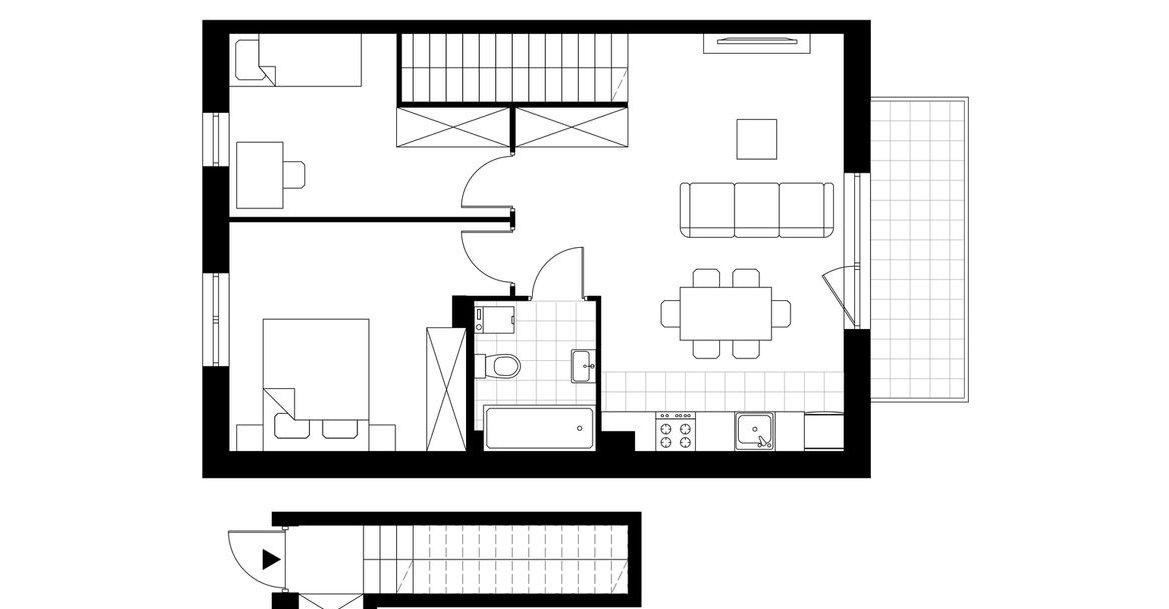 3-pokojowe mieszkanie 58m2 + balkon