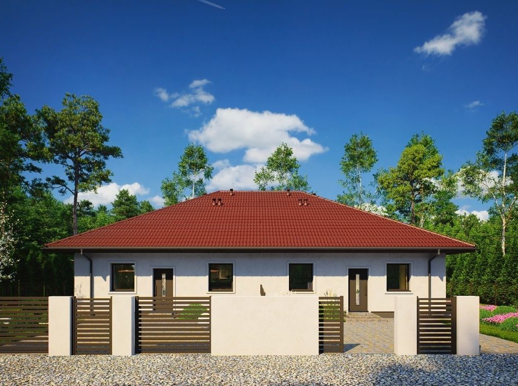 Bliźniak na dużej działce . Stan Deweloperski P.C