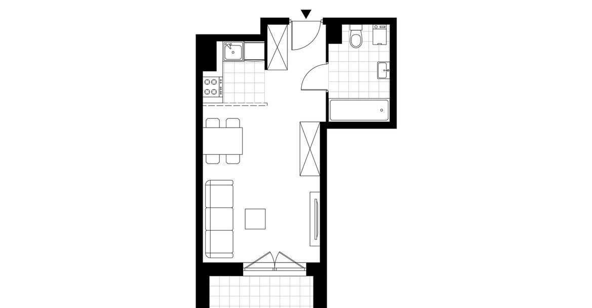 1-pokojowe mieszkanie 29m2 + balkon