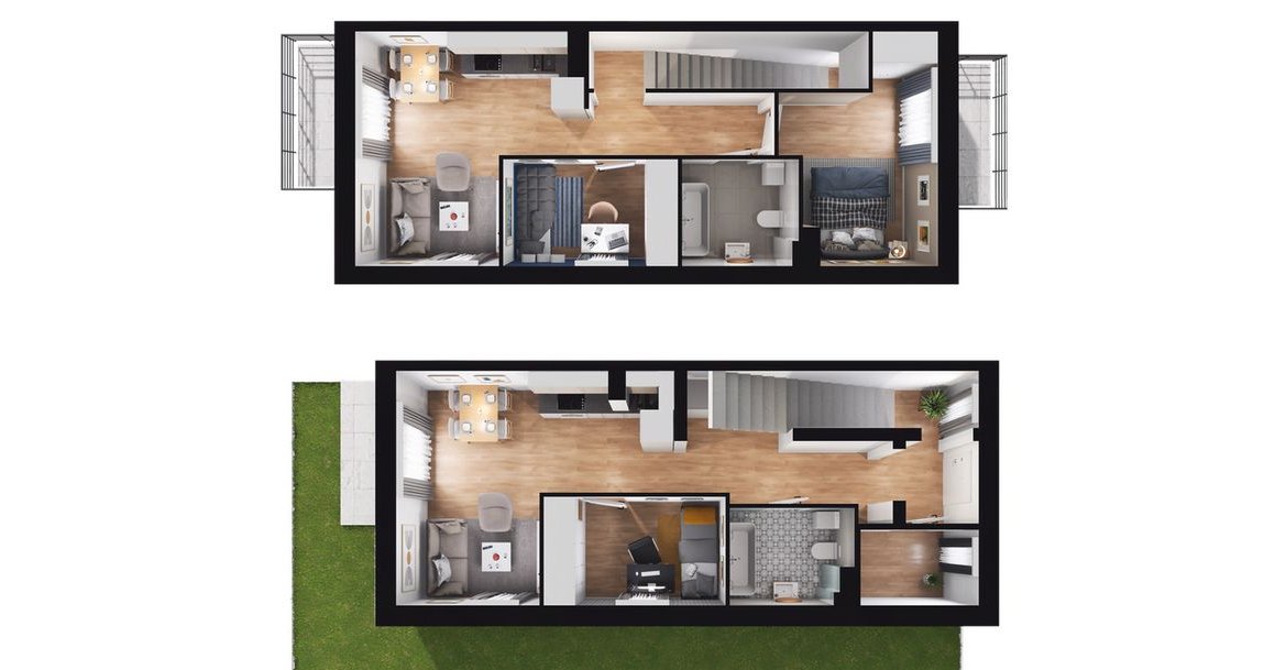 5-pokojowe mieszkanie 90m2 + ogródek Bezpośrednio