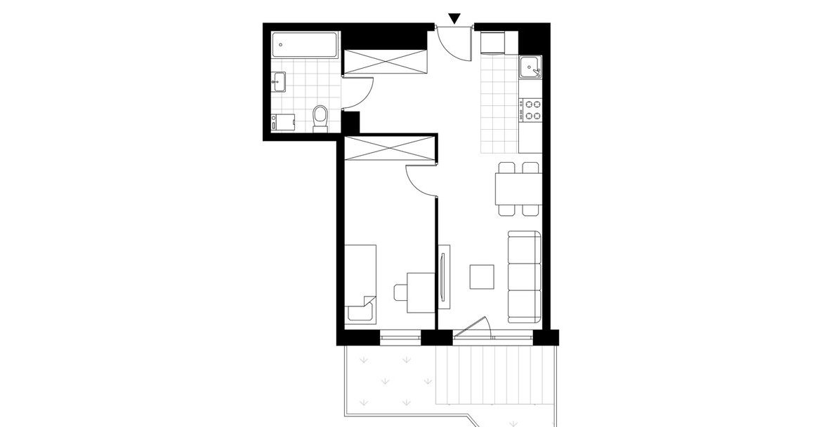 1-pokojowe mieszkanie 38m2 + ogródek Bez Prowizji