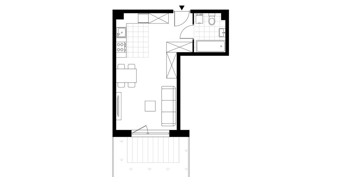 1-pokojowe mieszkanie 30m2 + ogródek