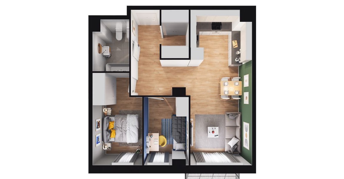 3-pokojowe mieszkanie 56m2 + balkon Bez Prowizji