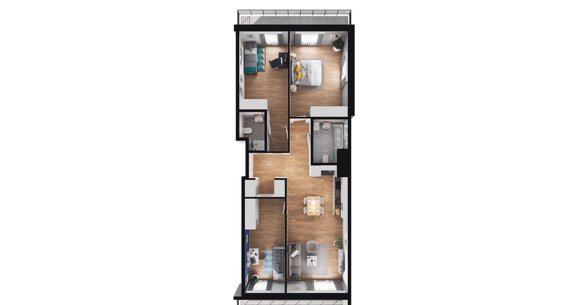 4-pokojowe mieszkanie 86m2 + balkon