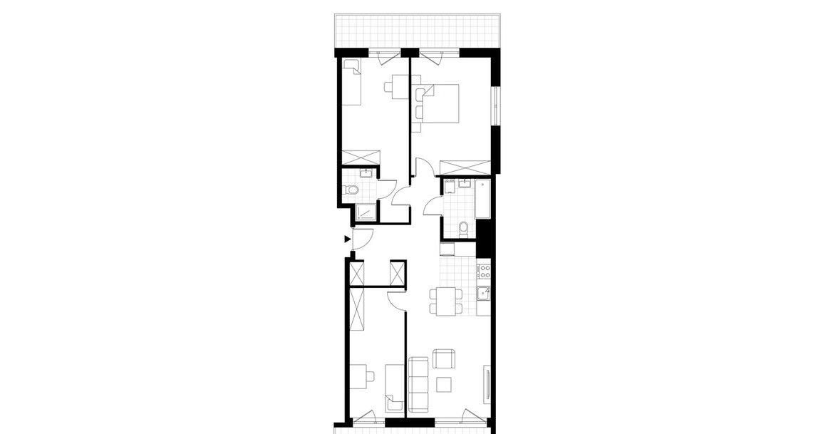 4-pokojowe mieszkanie 86m2 + balkon