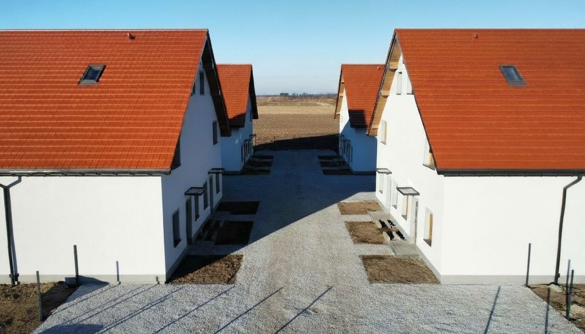 OSTATNI DOSTĘPNY W I ETAPIE! - Bliźniak z ogródkiem k. Kątów Wroc.