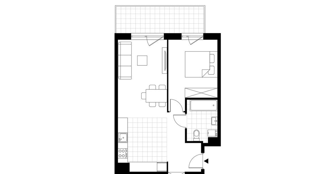 2-pokojowe mieszkanie 45m2 + balkon