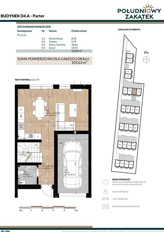 Południowy Zakątek | dom 4-pok. | D4.A