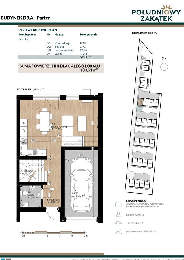 Południowy Zakątek | dom 4-pok. | D3.A
