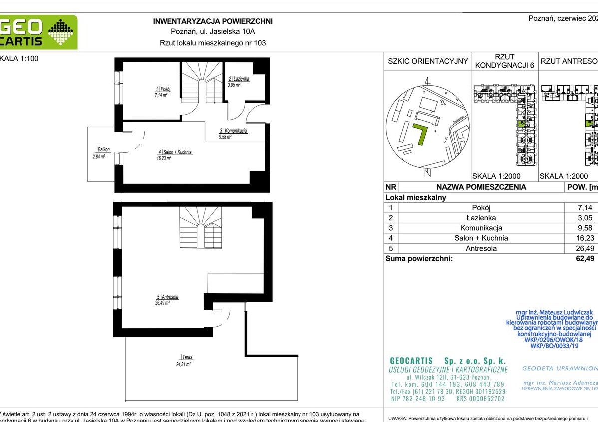 3-pokojowe mieszkanie 62m2 + taras Bez Prowizji