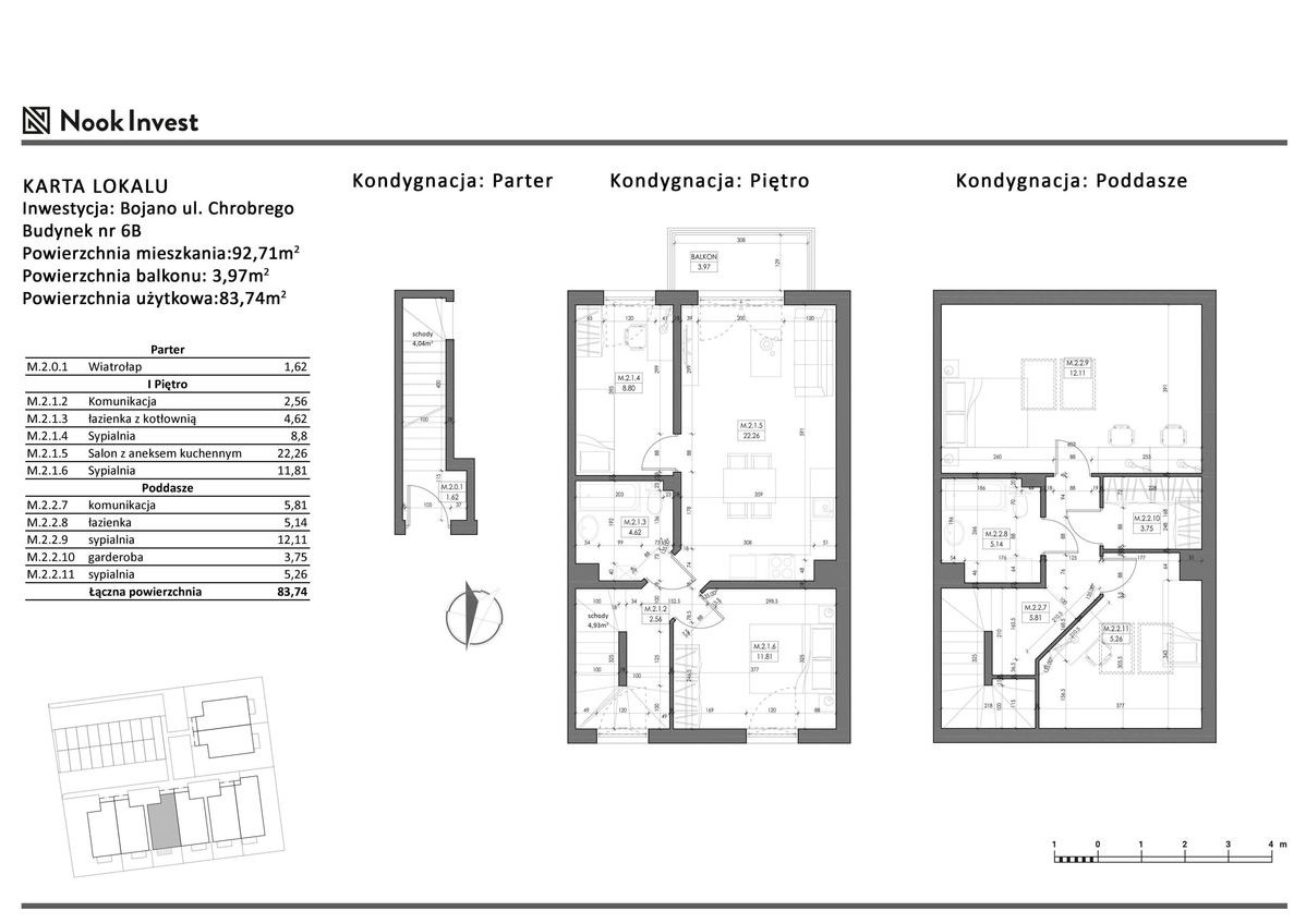 5-pokojowe mieszkanie 92m2 + balkon
