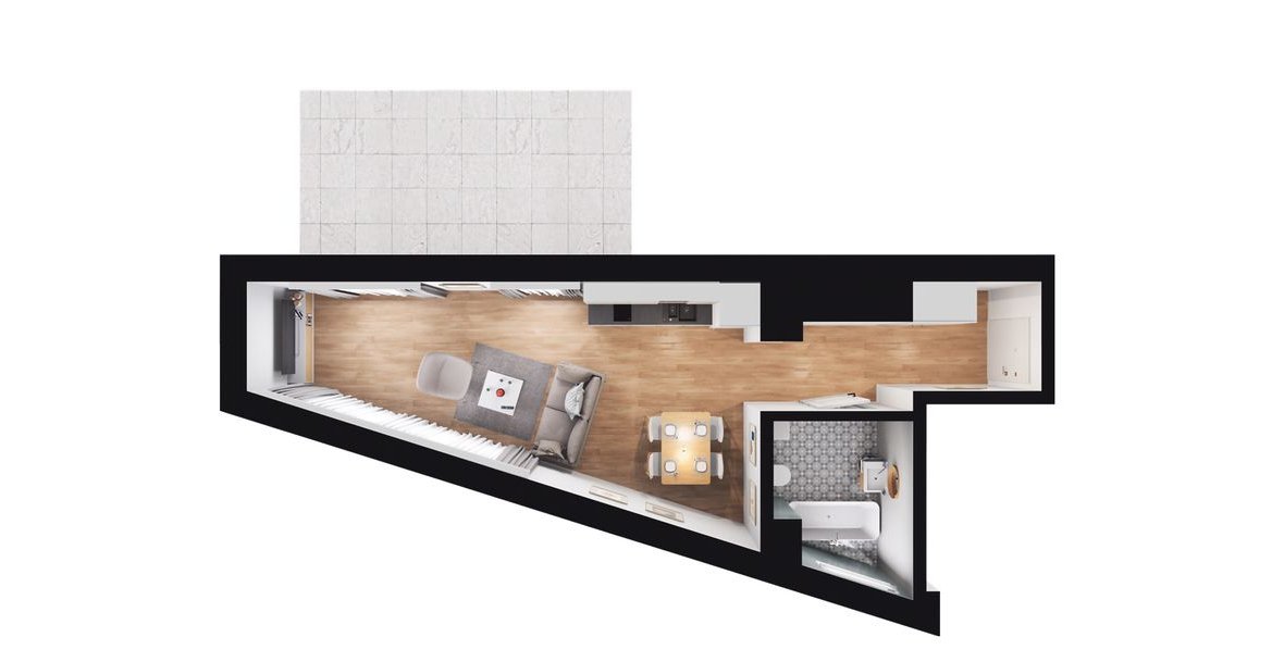 1-pokojowe mieszkanie 30m2 + taras Bez Prowizji