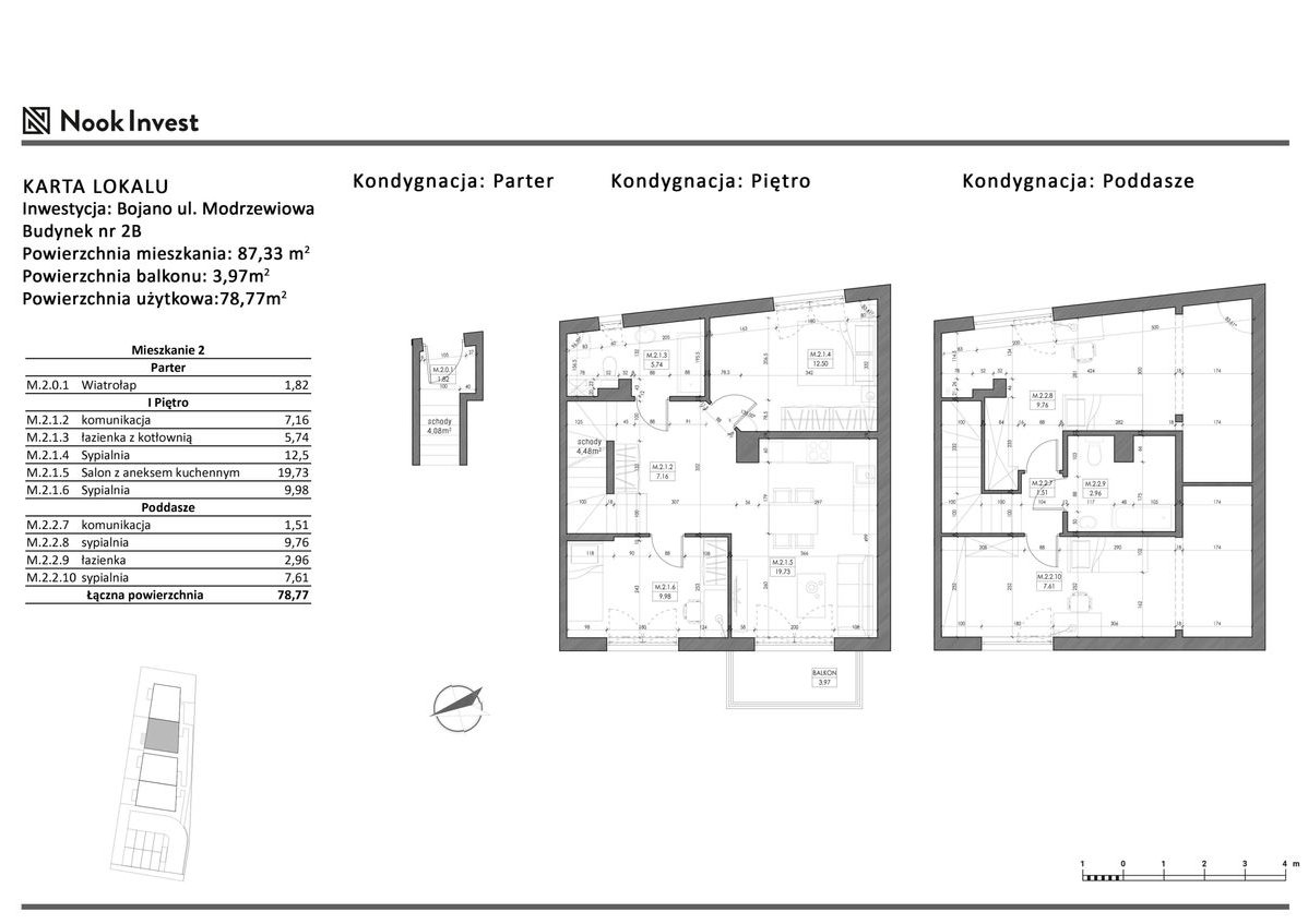 5-pokojowe mieszkanie 78m2 + balkon Bezpośrednio