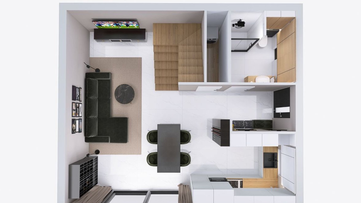 2 - poziomowy lokal mieszkalny bezczynszowy 94 m2 + 26 m strych