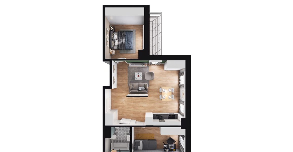 3-pokojowe mieszkanie 55m2 + balkon Bezpośrednio