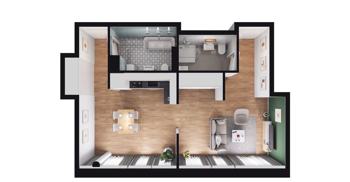 2-pokojowy apartament inwestycyjny 51m2