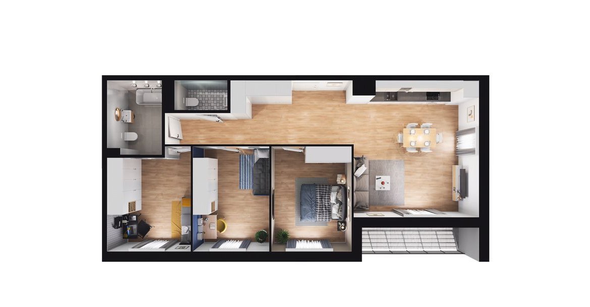 4-pokojowe mieszkanie 86m2 + loggia Bez Prowizji