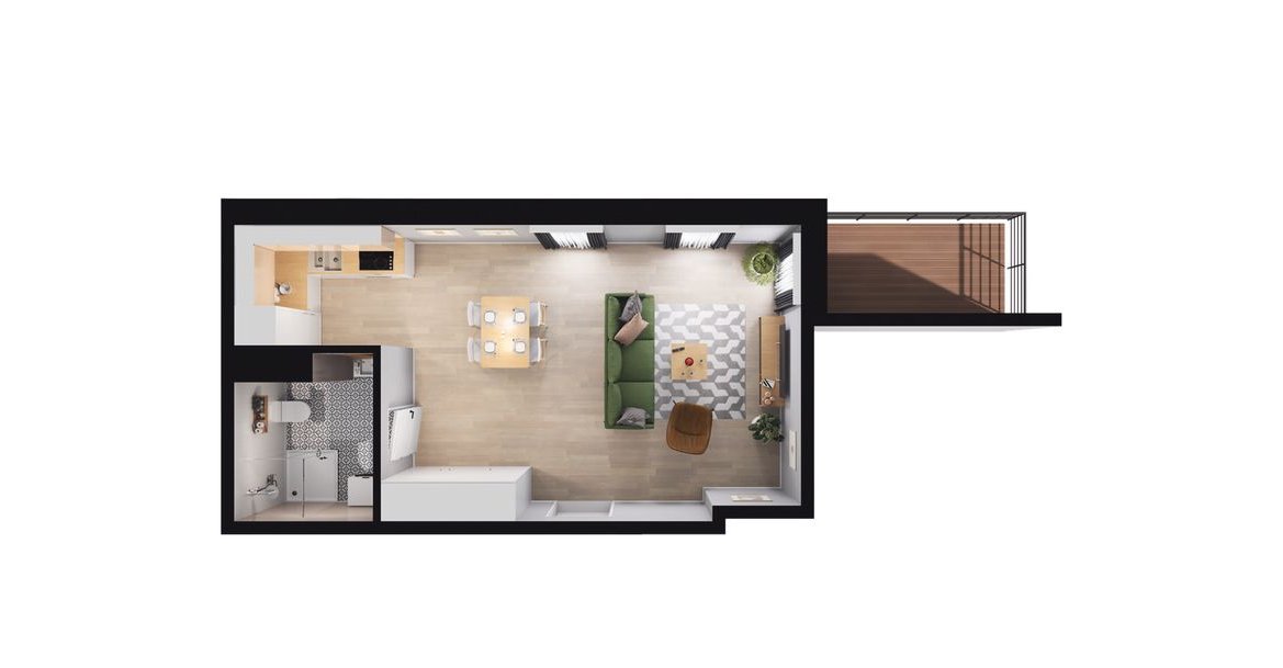 Osiedle Kaskada | mieszkanie 1-pok. | B13