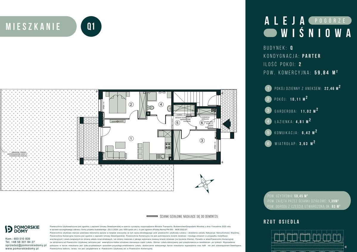 Aleja Wiśniowa Pogórze | mieszkanie 59,84 m2 |Q_1