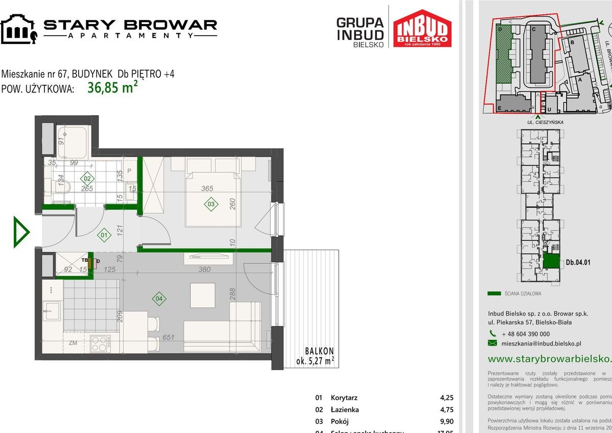 Stary Browar | mieszkanie 2-pok. | D_67