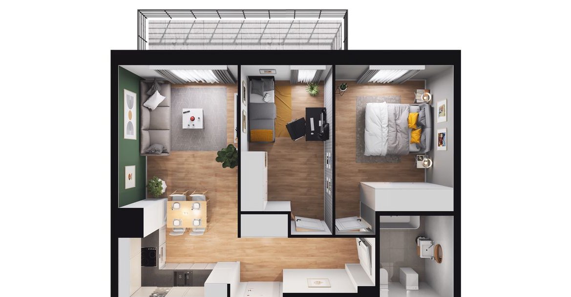 3-pokojowe mieszkanie 52m2 + balkon Bezpośrednio