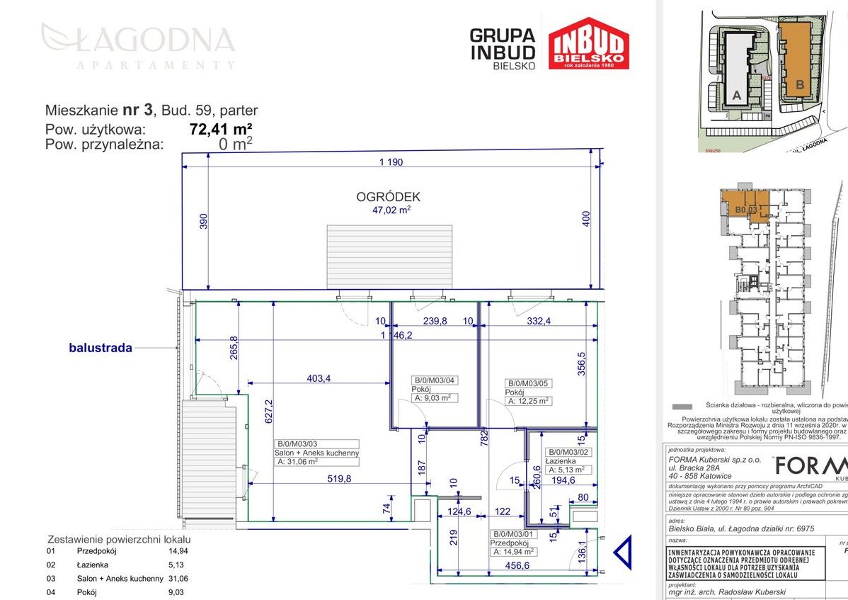Łagodna Apartamenty | mieszkanie 3-pok. | B_3