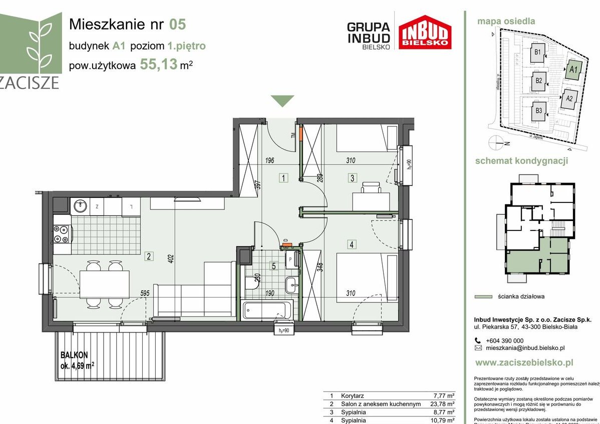 Apartamenty Zacisze | mieszkanie 3-pok. | A1.5
