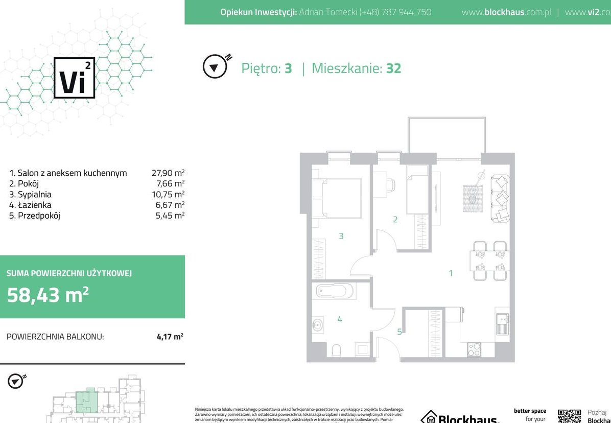 Vi² by Blockhaus | mieszkanie 3-pok. | A_32