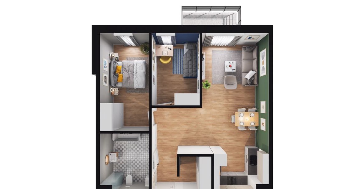 Vi² by Blockhaus | mieszkanie 3-pok. | A_32