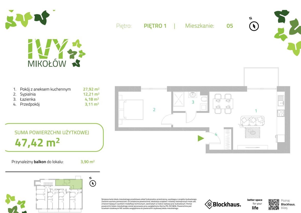 I​V​Y by Blockhaus. | mieszkanie 2-pok. | A_05