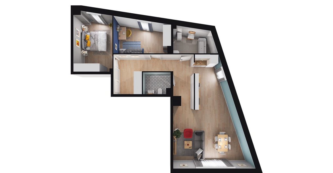 3-pokojowe mieszkanie 79m2 + balkon Bezpośrednio