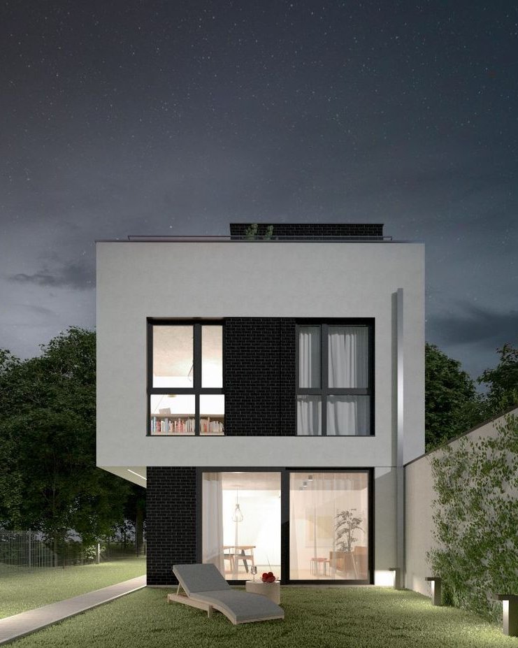 Nowoczesny dom wolnostojący z tarasem ul. Władysława Łokietka