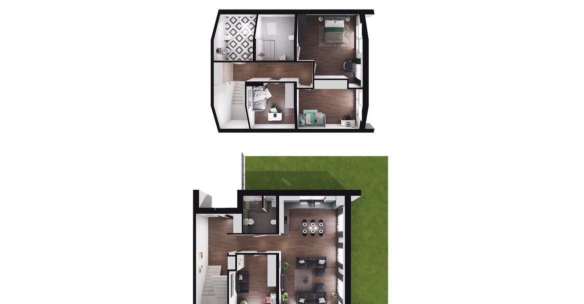 5-pokojowy dom 107m2 + ogródek Bezpośrednio
