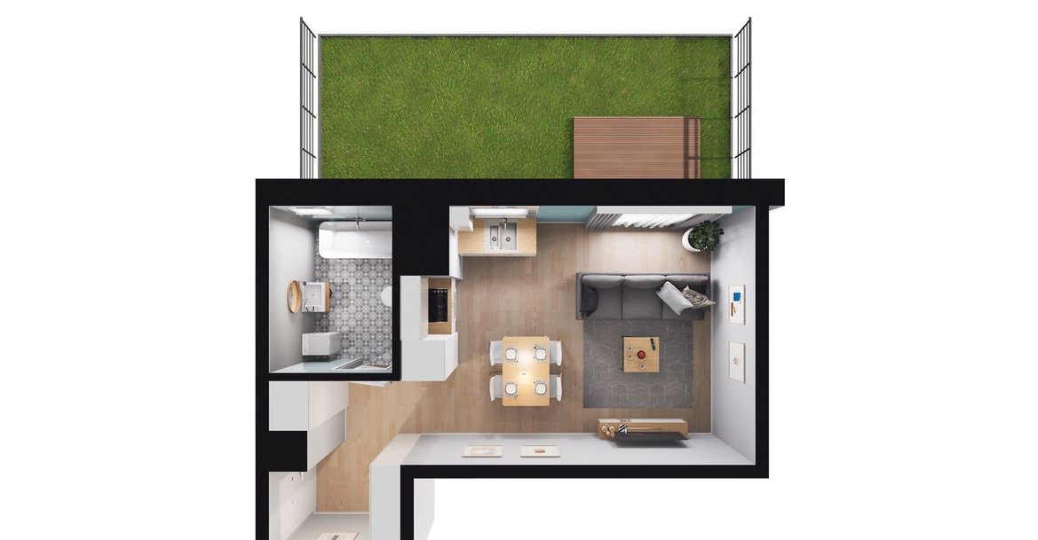 1-pokojowe mieszkanie 29m2 + ogródek Bez Prowizji