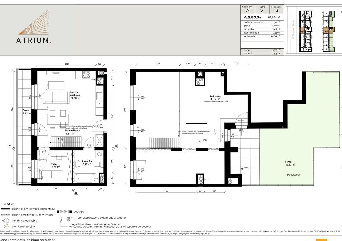 3-pokojowe mieszkanie 82m2 + 2 tarasy Bez Prowizji