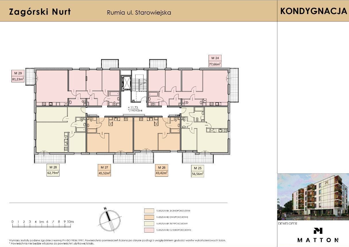 Mieszkanie 2-pokojowe z balkonem w centrum Rumi