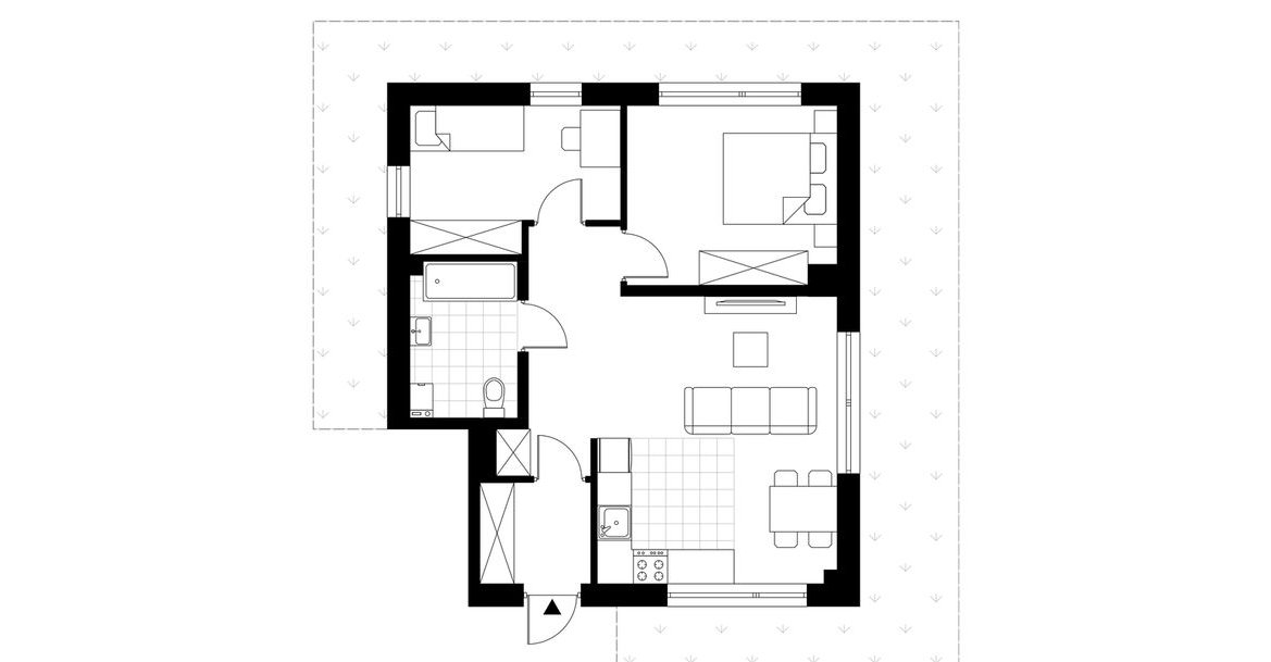 3-pokojowe mieszkanie 54m2 + ogródek