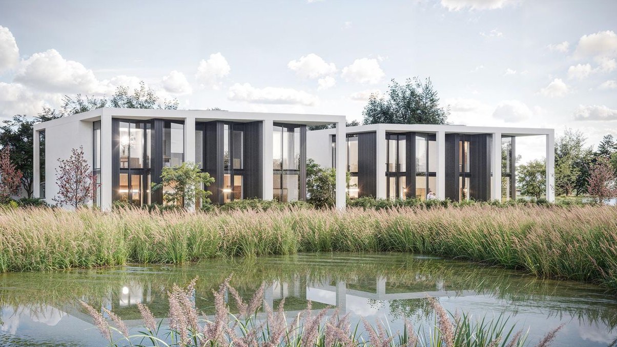 Nowoczesny, prestiżowy dom z widokiem na staw