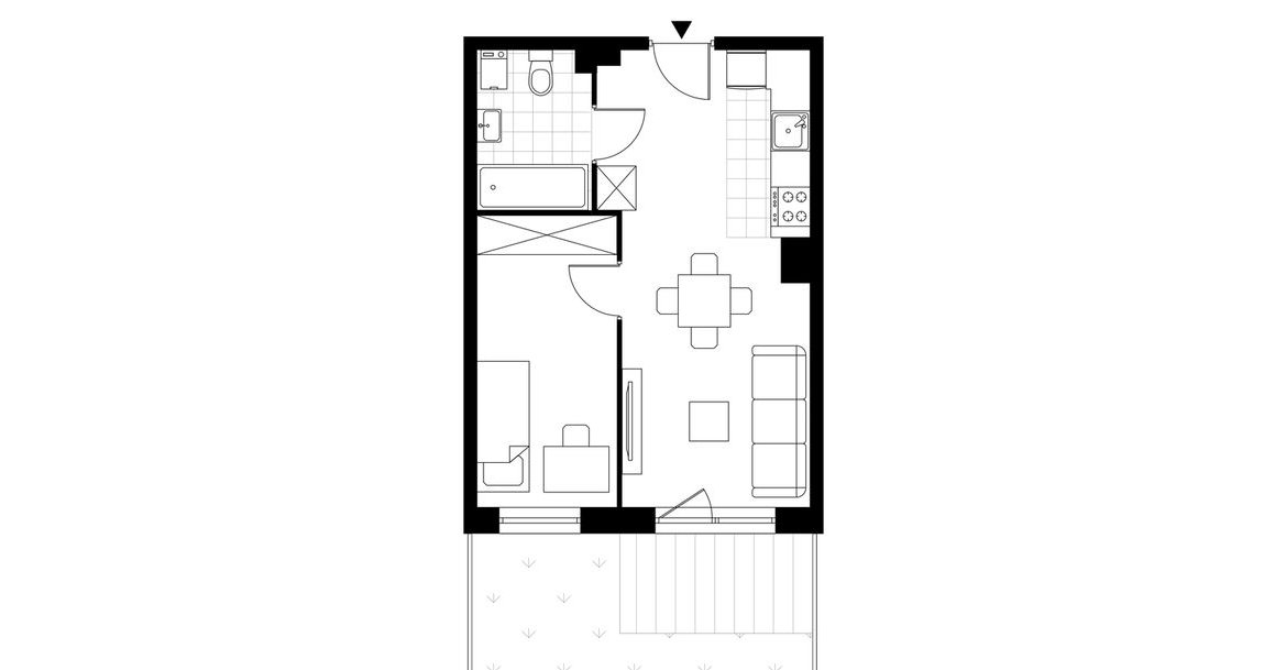 2-pokojowy apartament inwestycyjny 33m2 + ogródek