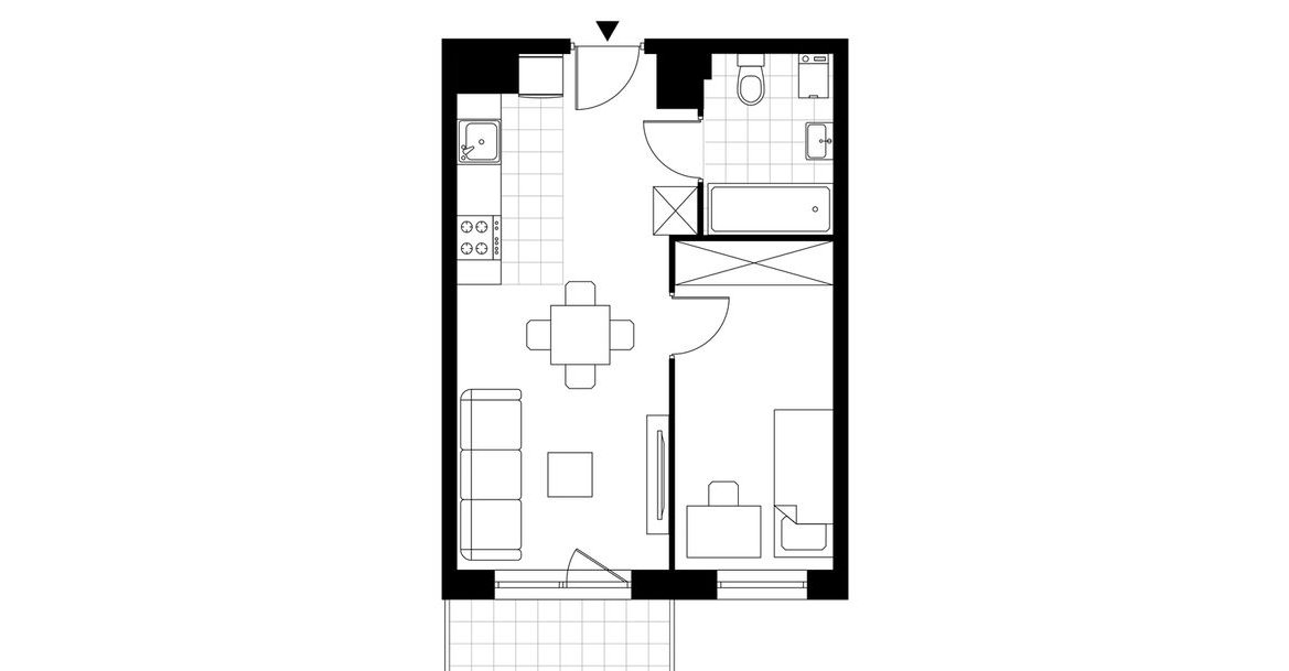2-pokojowy apartament inwestycyjny 33m2 + balkon