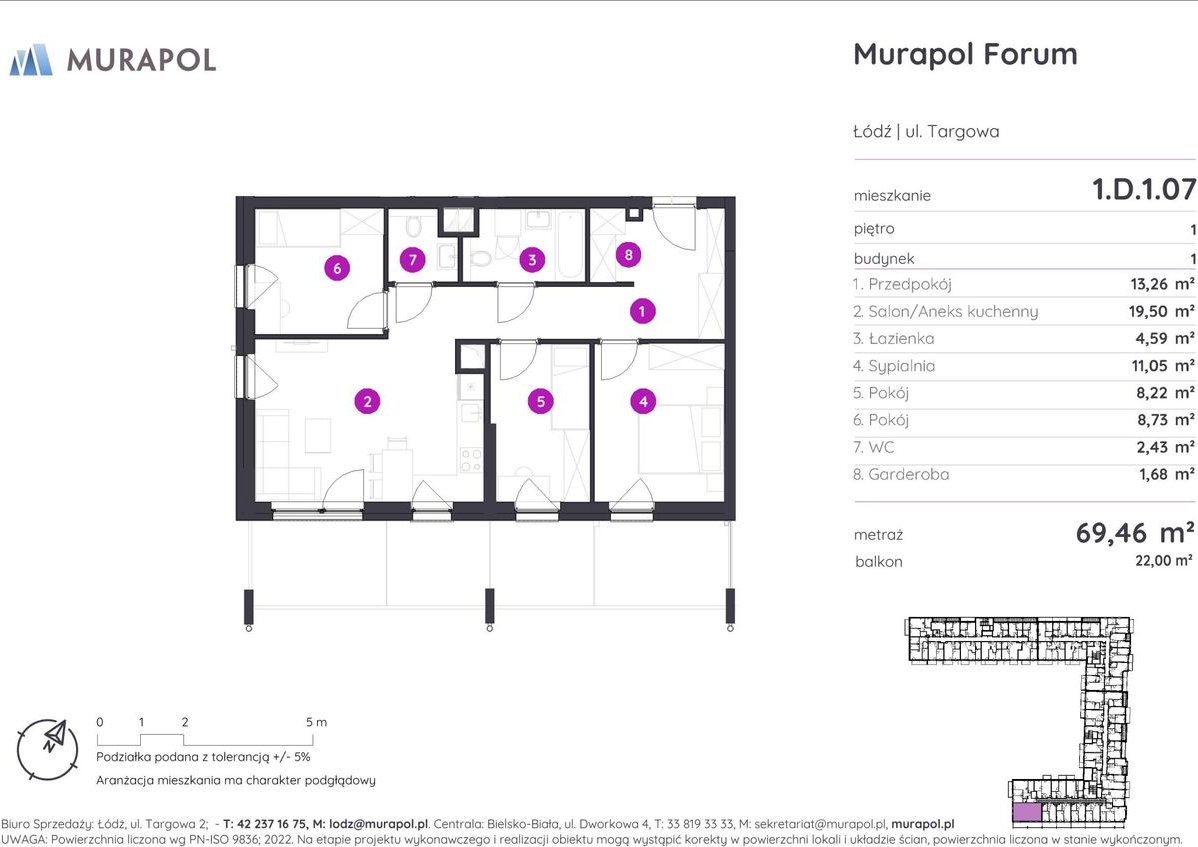 4-pokojowe mieszkanie 69m2 + balkon Bezpośrednio